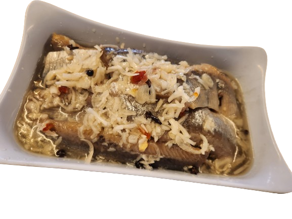 Gl. modnet marineret sild