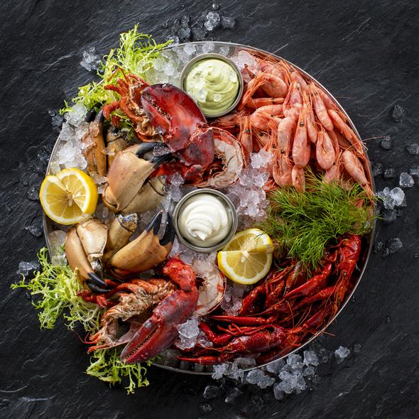 Lille skaldyrsfad anretning