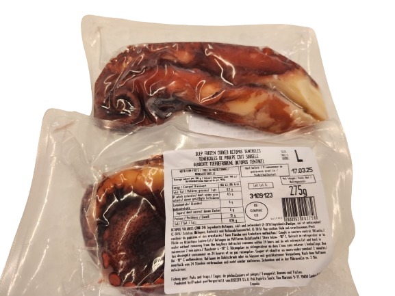 Sous vide blæksprutte arme