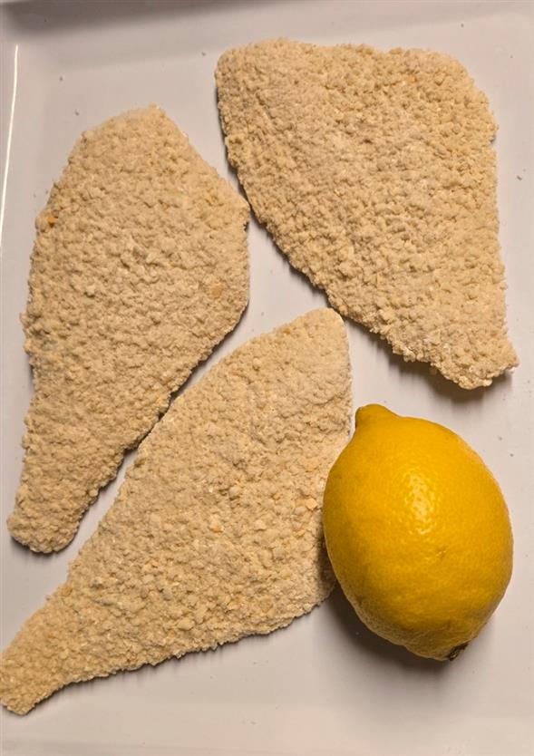 Panerede rødspættefileter.